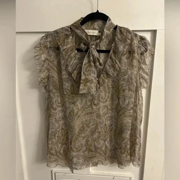 Zimmermann Wild Botanica Luminous Flutter Smock Top - Picture 6 of 9